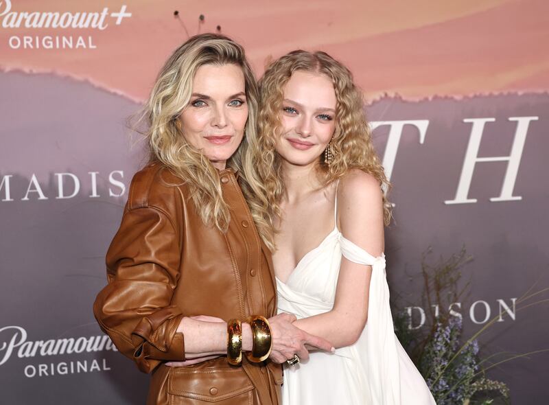 Michelle Pfeiffer and Amiah Miller attend Paramount+'s The Madison New York Premiere. Photograph: Jamie McCarthy/Getty Images