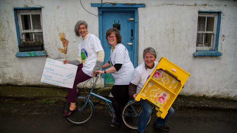 Cashel’s cleaner, greener future: waste-prevention officer Pauline McDonagh, Mindy O’Brien of Voice Ireland and Derry O’Donnell of Zero Waste Cashel. Photograph: Alan Place