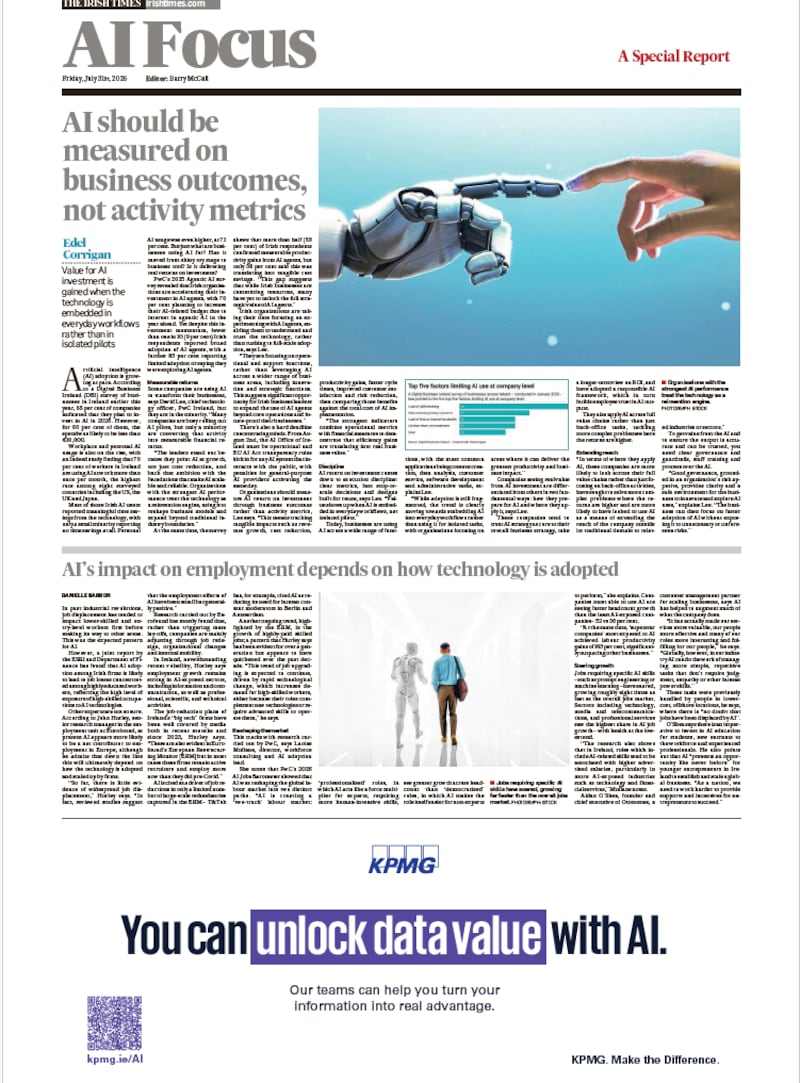 AI Focus Special Report - The Irish Times, Friday July 31st 2026