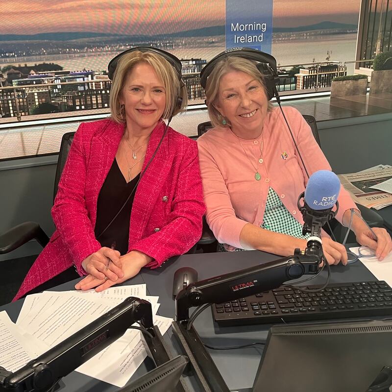 Morning Ireland: Mary Wilson and Aine Lawlor on their final day on RTÉ Radio 1's flagship news programme. Photograph: @lawlor_aine