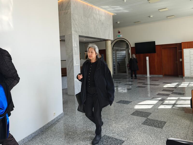 Dublin-based French woman Ming Ting Mancel arriving for Tuesday's hearing at a Reykjavík court where she is on trial for the murder of her daughter Catherine in an alleged murder-suicide bid in which her husband also died. Photo: Karen McHugh