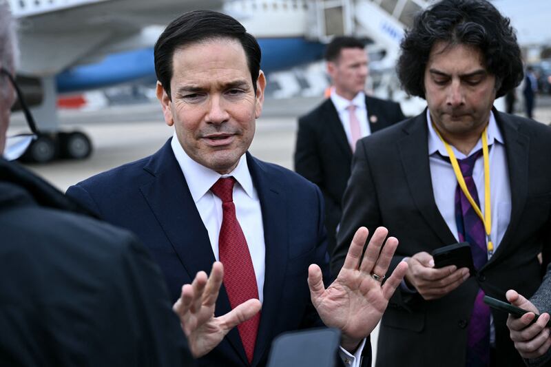 Foreign propaganda was seeking 'to shift blame to the United States', says US secretary of state Marco Rubio. Photograph: Brendan Smialowski/ POOL/ AFP via Getty Images