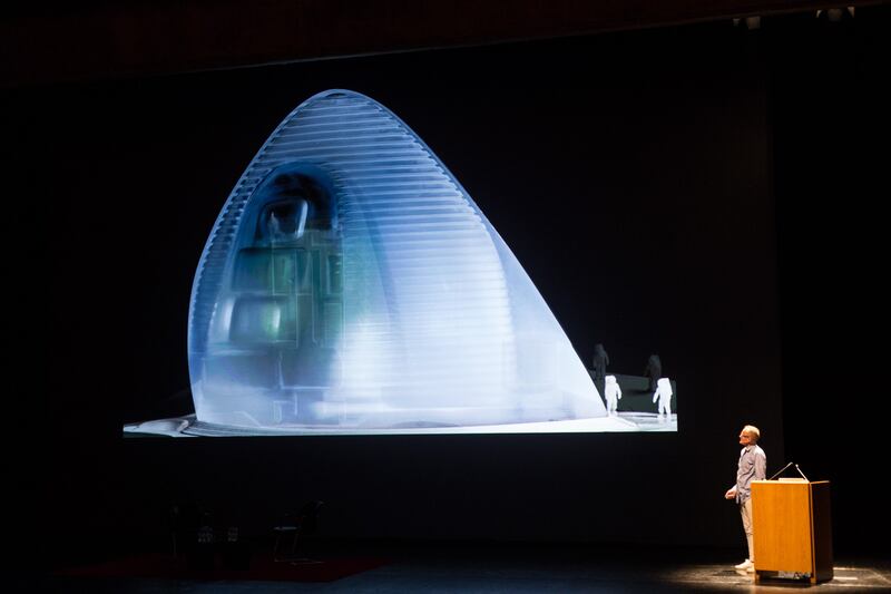Mars ice house: a habitat for four crew members, developed by highlighting 3D printing techniques and using material indigenous to Mars. Photograph: Michael Morris