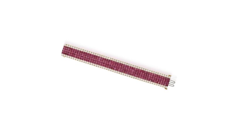Ruby and diamond bracelet by Pederzani: €20,000-€30,000, Adam’s