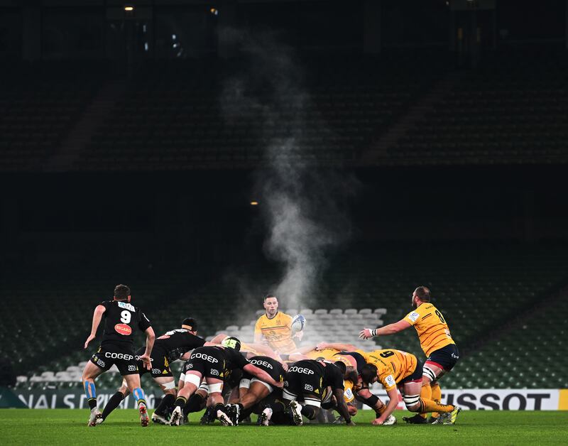Ulster's clash with La Rochelle clash in Dublin was played in an empty stadium. Photograph: Charles McQuillan/Getty Images