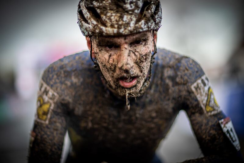 Lander Loockx of Deschacht — Hens Maes team after the race. Photograph: Morgan Treacy/Inpho

