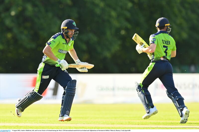 Tucker and Balbirnie put on 62 for the second wicket. Photograph: Ramsey Cardy/Sportsfile 