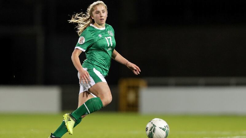 Republic of Ireland player Ellen Molloy, a student of Presentation Kilkenny. Photograph: Laszlo Geczo/Inpho