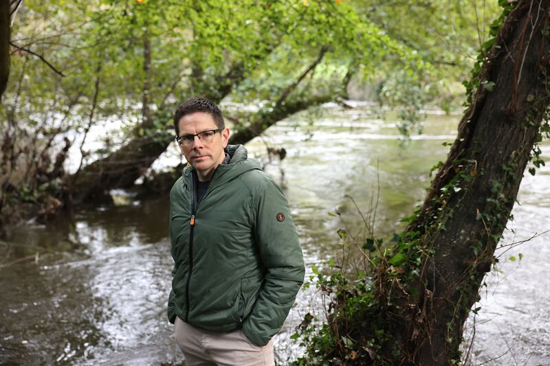 Padraic Fogarty, ecologist, beside the river Liffey in Lucan, Co Dublin. Photograph: Dara Mac Dónaill