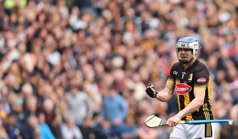Kilkenny's TJ Reid celebrates scoring a goal. Photograph: Bryan Keane/Inpho