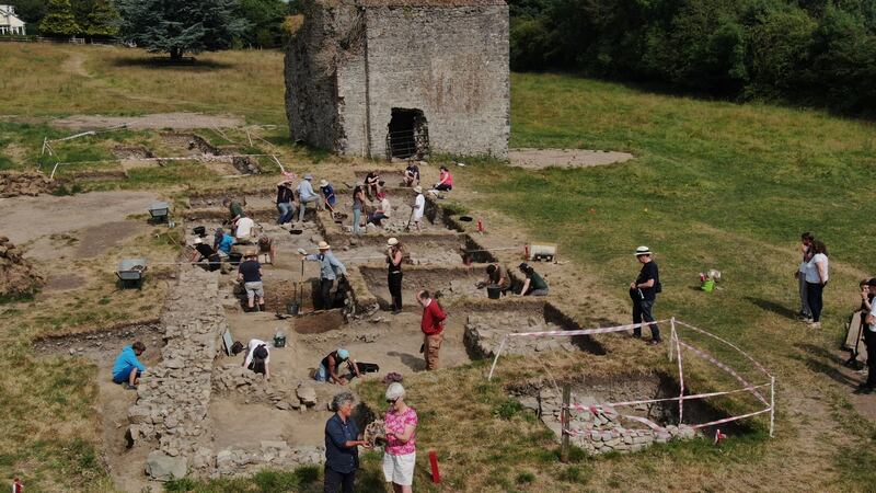 The  site  in Co Meath where a medieval Cistercian stone barn has been excavated.  Photograph: Alan Betson / The Irish Times