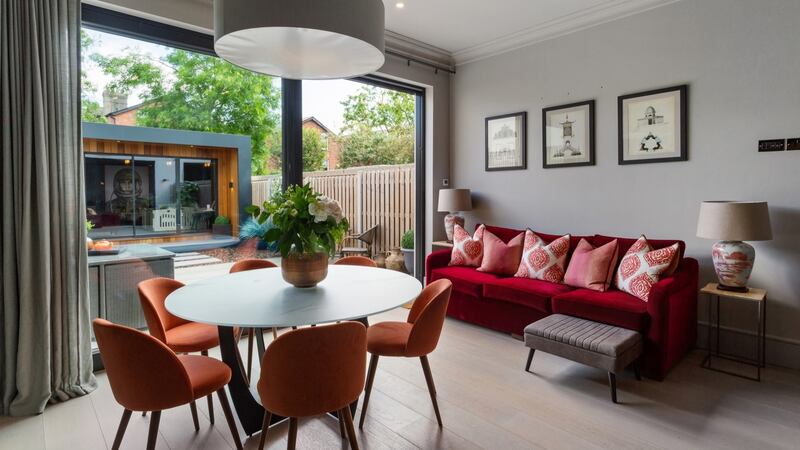 Living/dining room opening to garden