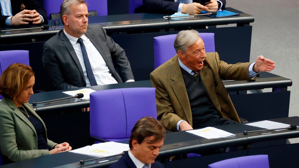 Members of Germany’s far-right Alternative for Germany (AfD) party: After years of AfD insults and provocation, MPs lined up to warn the party it had gone too far. Photograph: Odd Andersen/AFP