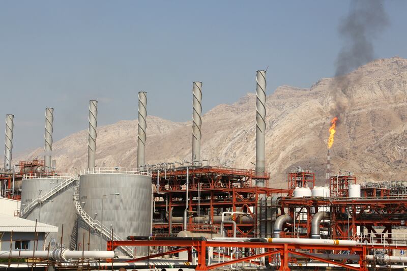 A section of the South Pars gas field facilities in the southern Iranian port town of Assaluyeh. Photograph: Atta Kenare/AFP via Getty Images
