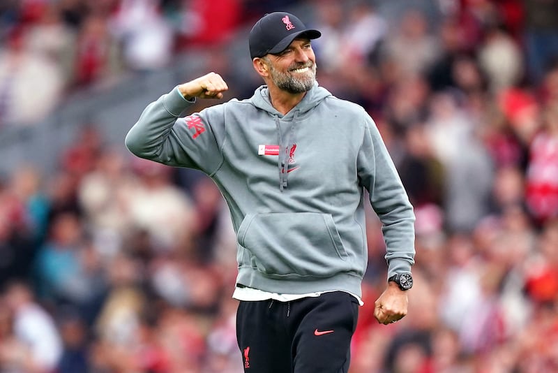 Liverpool manager Jurgen Klopp. He said he had seen Szoboszlai first hand when the midfielder was a teenager at Red Bull Salzburg. Photograph: Mike Egerton/PA Wire