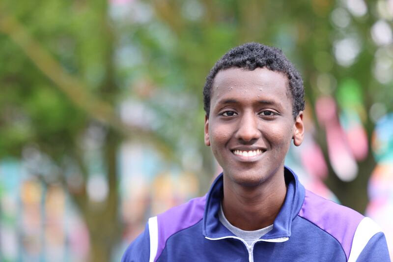 Hamsa Ashaguur, Clogher Road Community College, Drimnagh, Dublin. Photograph: Dara Mac Dónaill 







