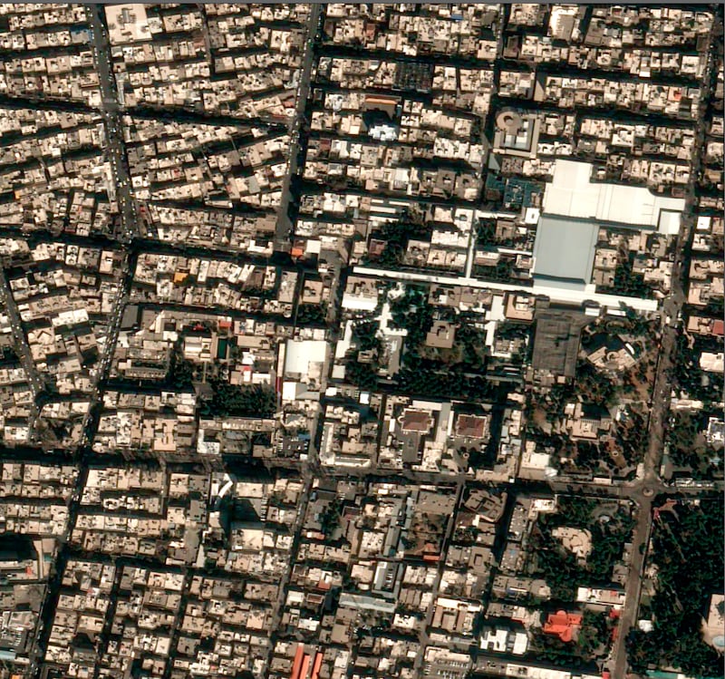 Senior Iranian national security officials were in one building at the compound. Khamenei was in another nearby building. Photograph: AP