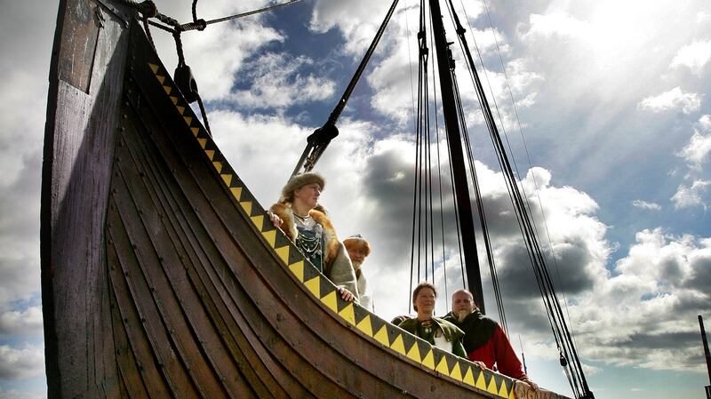 ’Gaia’ a full scale replica Viking Ship of the Gokstad ship which brought King Amlaph (Olav), ancestor of the Norse Kings of Dublin, to Dublin in 853.  File Photograph: Alan Betson