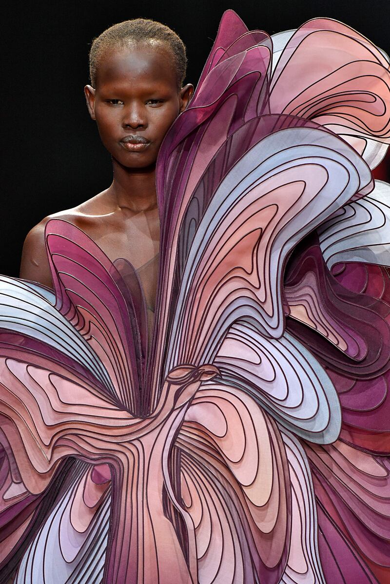 From the Iris Van Herpen haute couture spring/summer 2019 fashion show. Photograph: Victor Virgile/Gamma-Rapho via Getty Images