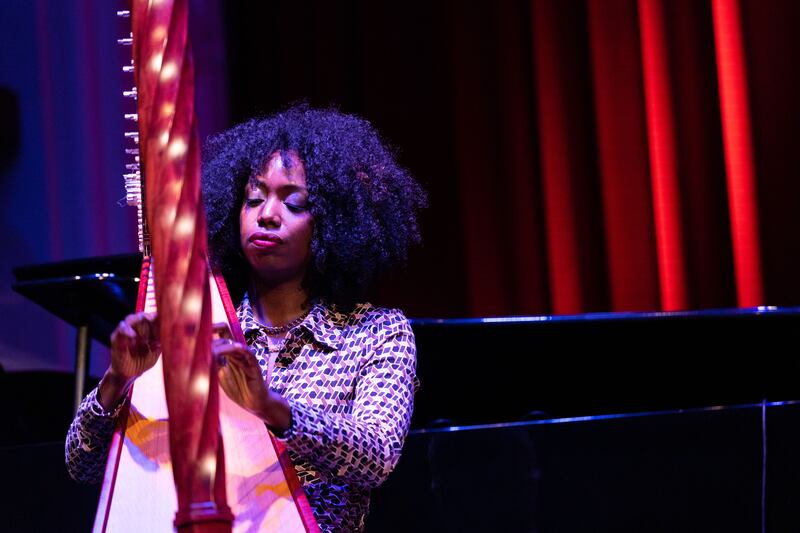 Brandee Younger infuses classical, jazz, soul and funk influencers to the harp tradition at Triskel. Photograph: Darragh Kane