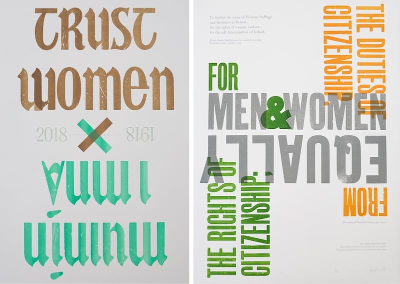 Dave Darcy and Mary Plunkett's posters form part of a Response Project commissioned by the National Print Museum.