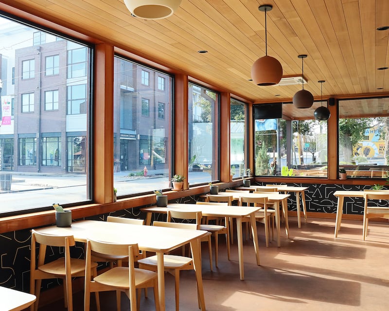 The interior of Locust in Nashville. Photograph: Camille Tambunting