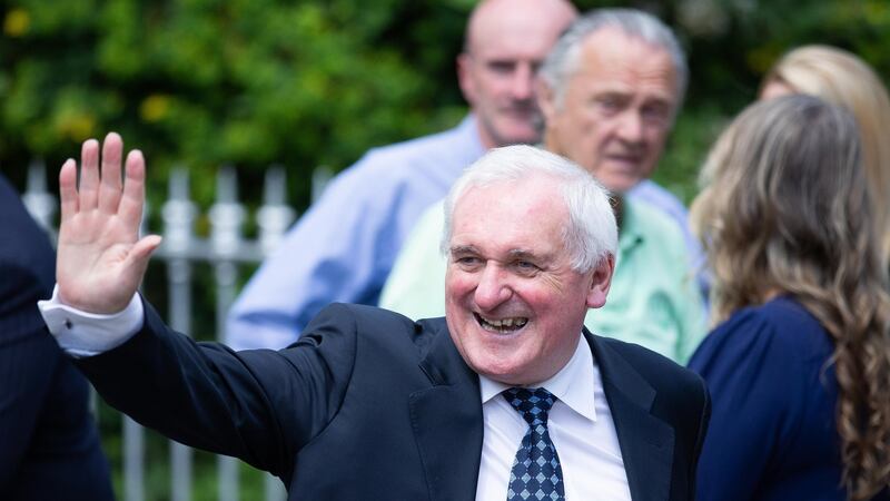 Former Taoiseach Bertie Ahern attending the funeral. Photograph: Tom Honan/ The Irish Times.