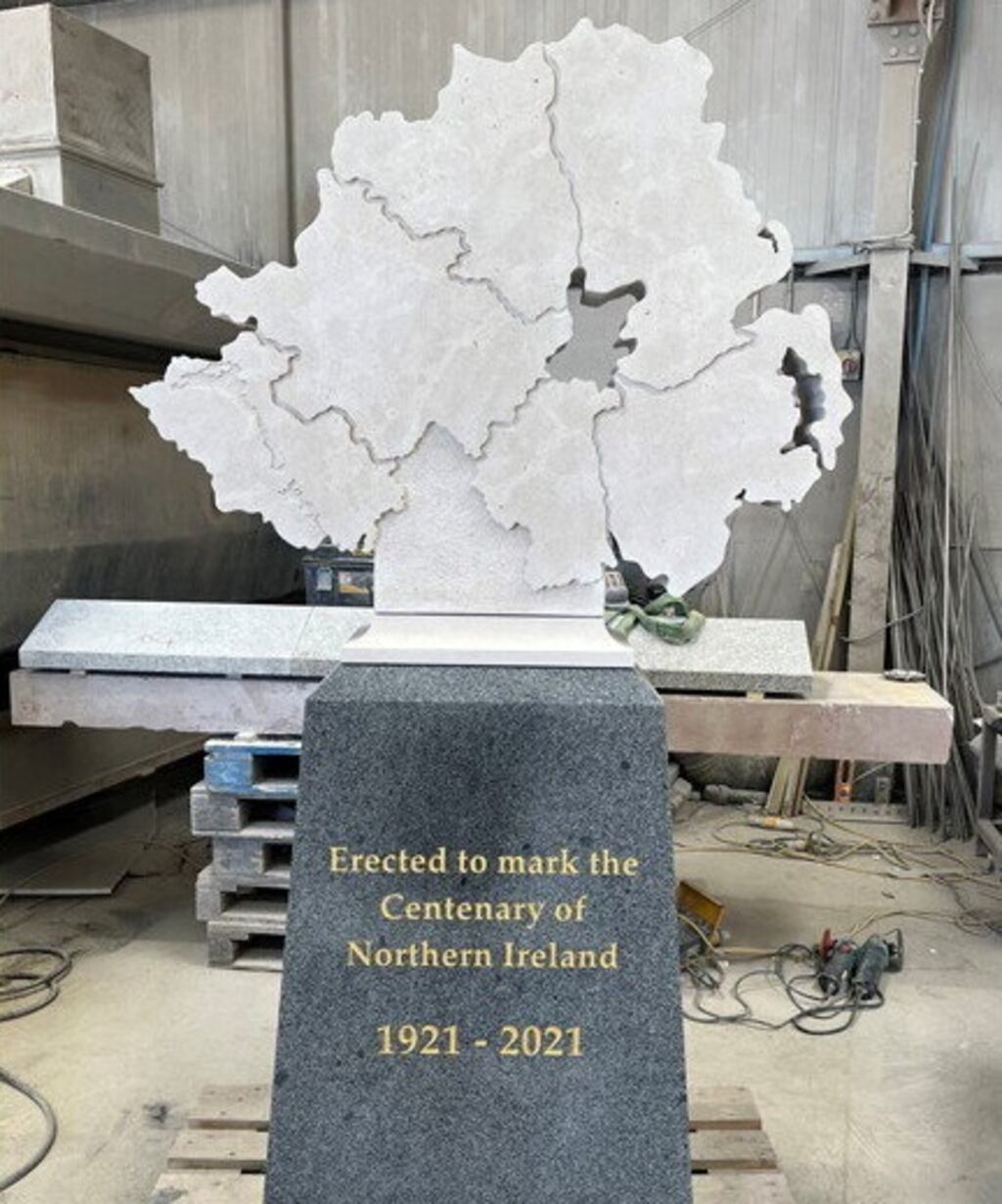The ceremonial stone marking Northern Ireland’s centenary