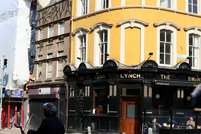 25 Aungier Street, next door to Lynch's pub, remains derelict a year after featuring in The Irish Times list of derelict properties in Dublin