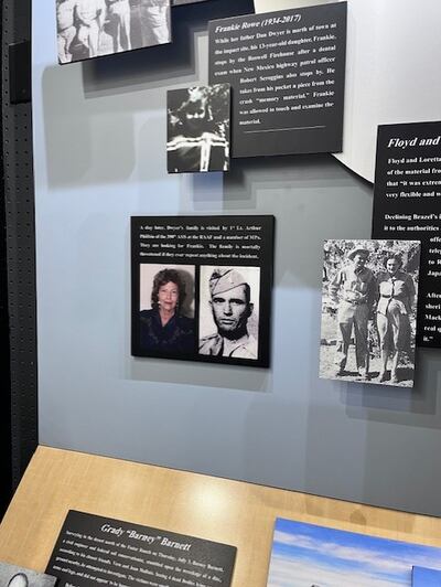 Exhibits at Roswell’s UFO museum. Photograph: Keith Duggan