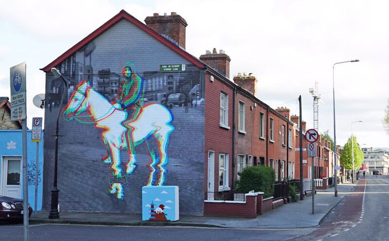 A mural in Smithfield in Dublin known as Horseboy. Photograph: Subset/PA 