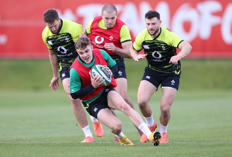 There is no reason why Garry Ringrose and Jacob Stockdale cannot become Ireland’s secondary playmakers this winter. Photograph: Billy Stickland/Inpho