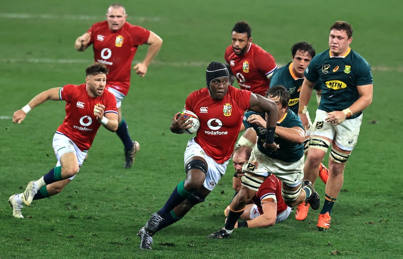 Maro Itoje in action for the British & Irish Lions during the third Test against South Africa in August 2021 in Cape Town. Photograph: David Rogers/Getty Images
