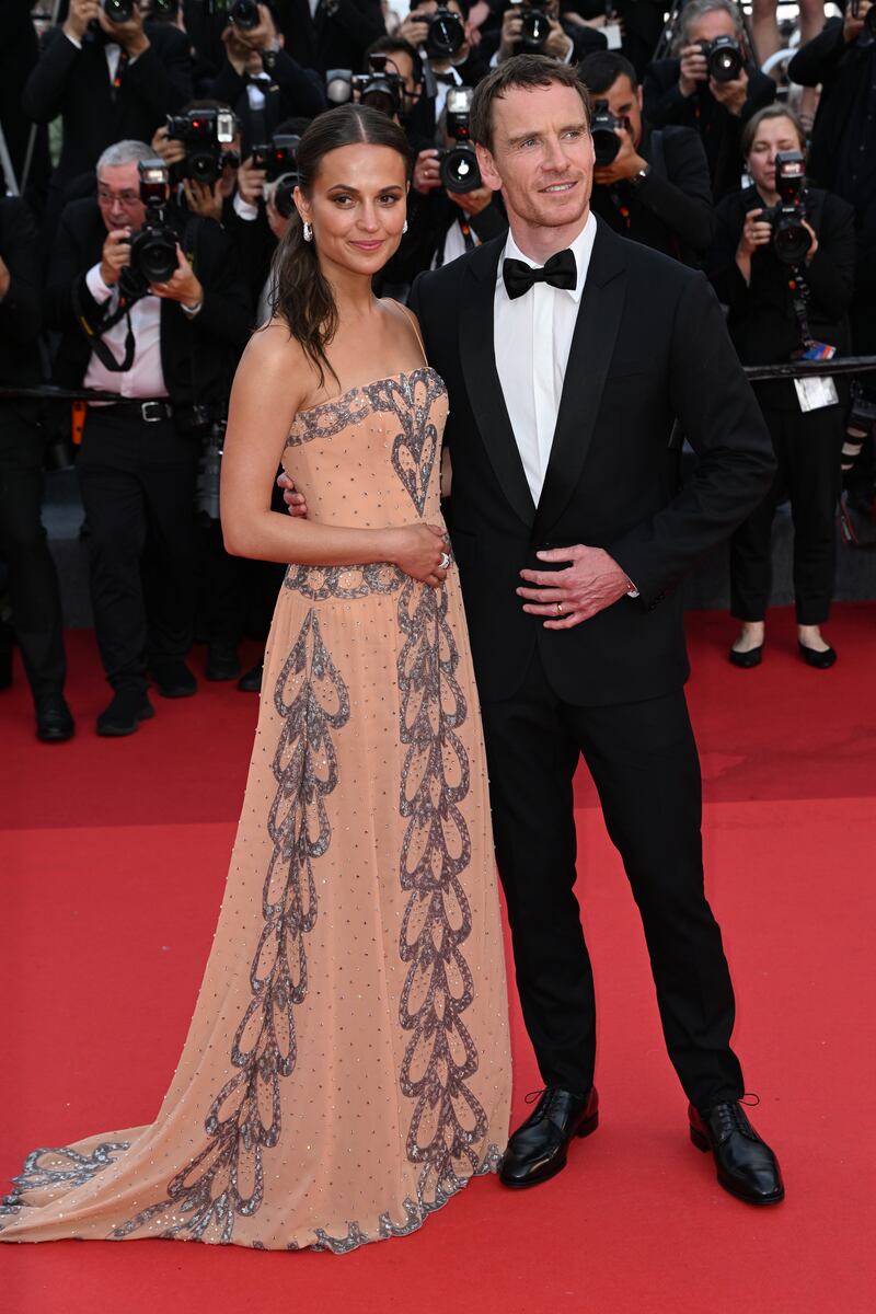 Alicia Vikander and Irish actor Michael Fassbender. Photograph: Doug Peters/PA Wire