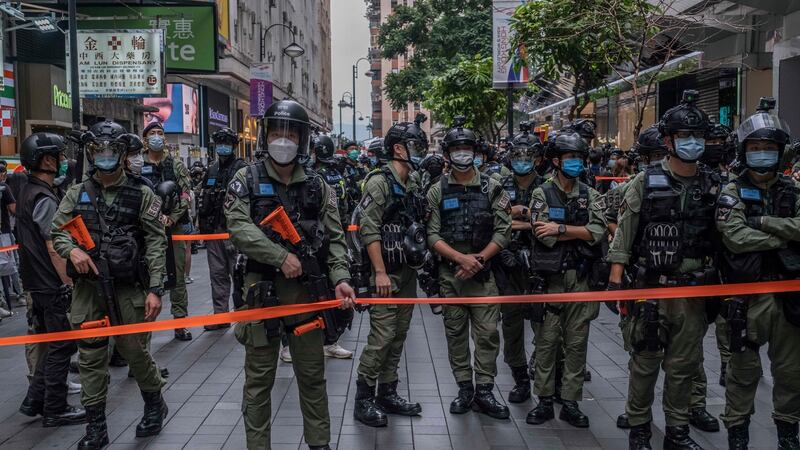 His arrest has stirred fears authorities will target lawyers in Hong Kong who represent opposition figures in political cases. Photograph: Lam Yik Fei/The New York Times