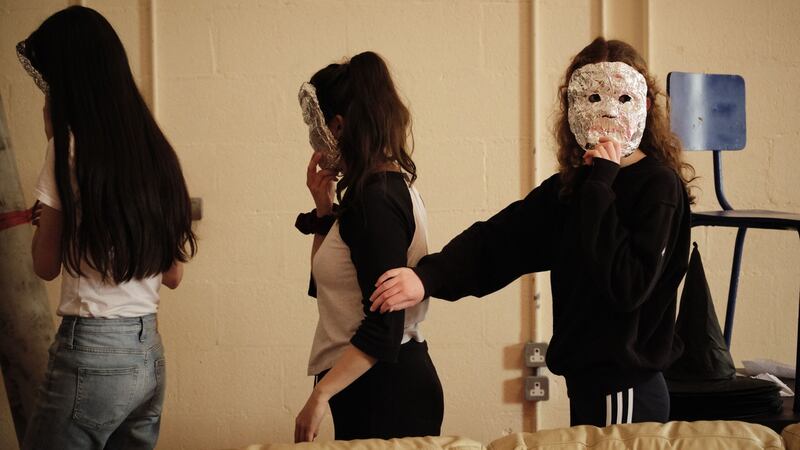 Dublin Youth Theatre at rehearsals of The Sleepwalkers. Photograph: Ros Kavanagh