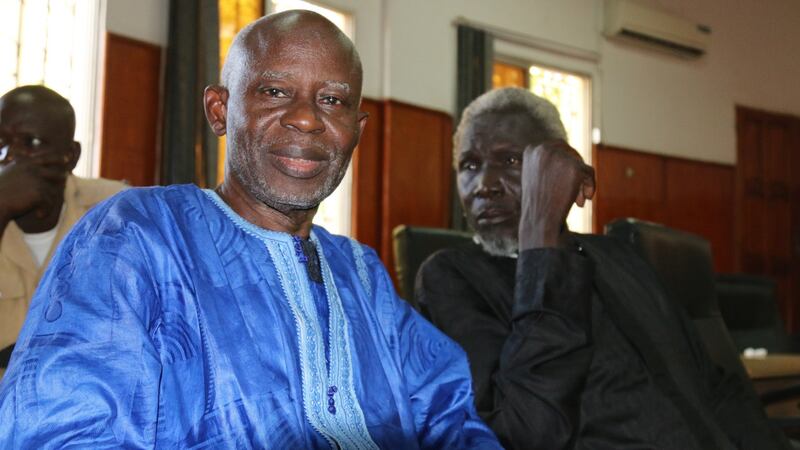 Ousainou Darboe and Famara Kuyateh preparing for freedom  in Banjul. Photograph: Lorraine Mallinder