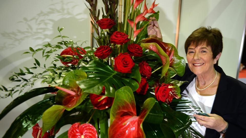 Carol Bone of the World Association of Flower Arrangers steering committee is one of the organisers of the World Flower Show in Dublin next week. Photograph: Cyril Byrne