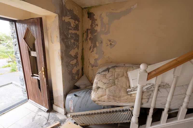 An old mattress and boiler in the Radharc An Seascan estate in Dungloe, Co Donegal. Photograph: Joe Dunne