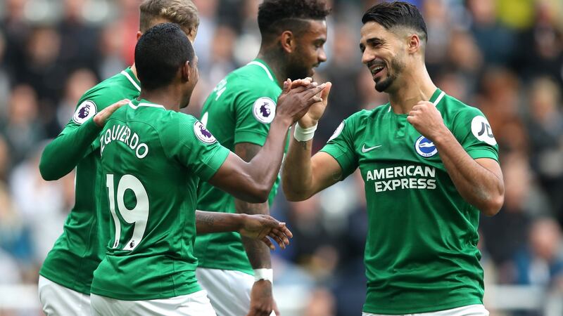 Beram Kayal of Brighton celebrates his goal against Newcastle. Photo: Ian MacNicol/Getty Images