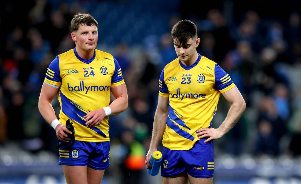 Roscommon’s Cathal Heneghan (right) looks set for a one-match ban. Photograph: Ryan Byrne/Inpho