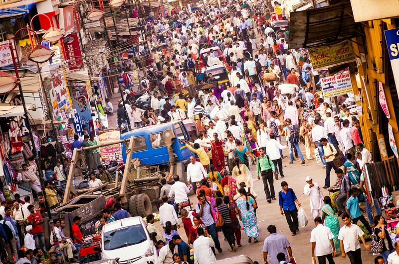 Crowds in Mumbai: India, whose population is estimated to be 1.41 billion people, is expected to be the most populous country by 2030. Photograph: Poly Butmono/Getty Images