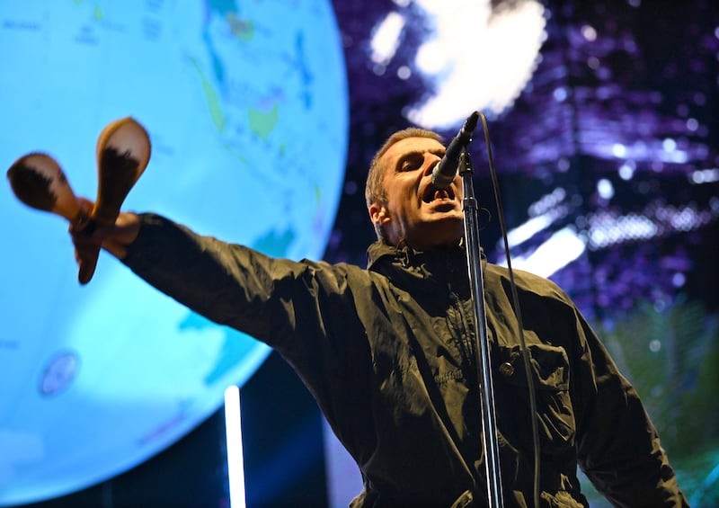 Liam Gallagher on stage at the 3Arena. Photograph: Bryan Meade 