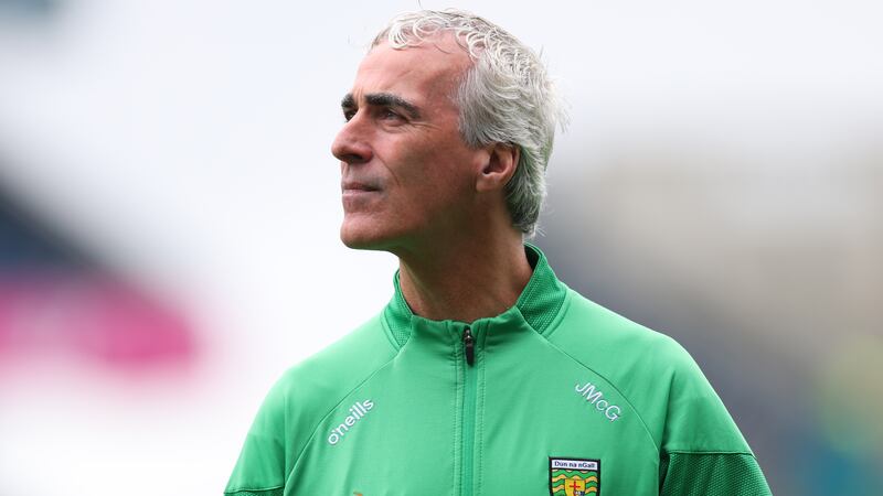 Donegal manager Jim McGuinness ahead of the All-Ireland quarter-final against Monaghan. Photograph: James Crombie/Inpho