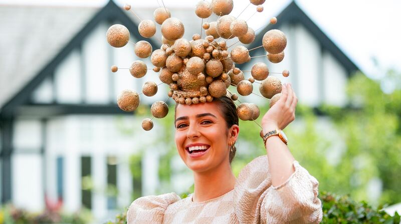 Niamh Rispin from Meath during the Best Dressed competition. Photograph: Gareth Chaney/Collins