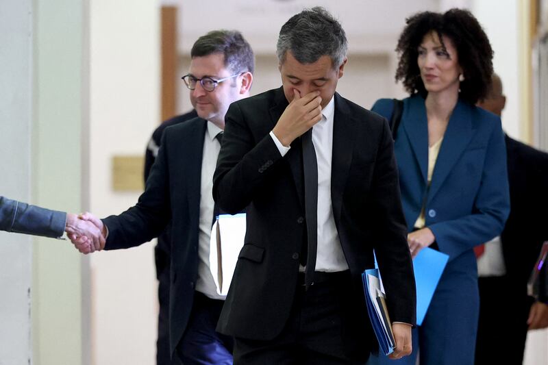 France's justice minister Gérald Darmanin has resisted calls to resign, issuing a public apology to Lyhanna’s family. Photograph: Simon Wohlfahrt/AFP via Getty Images