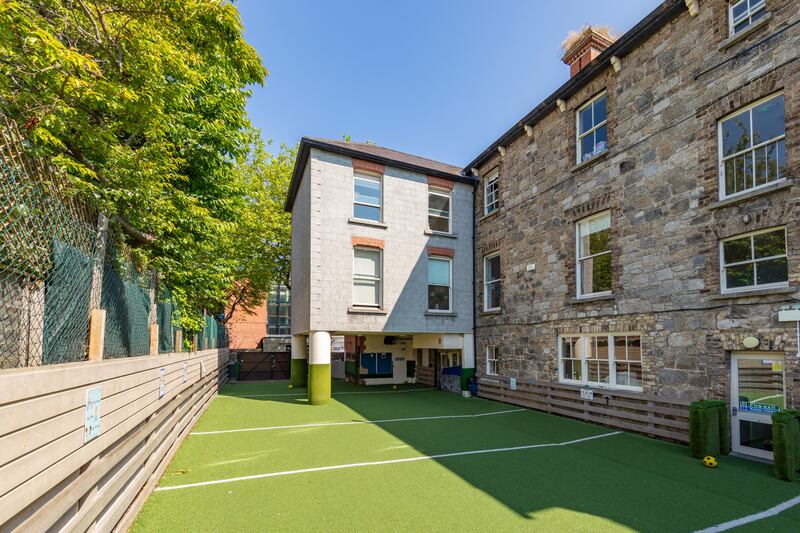The rear of 47-49 Northumberland Road, is laid out as a play area currently
