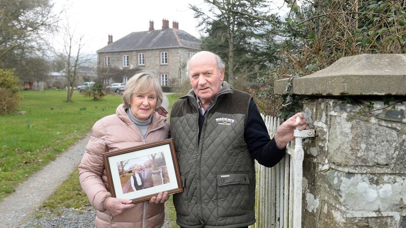 Liam and Irene Woods, at their home on the Cooley Peninsula, Co Louth. Liam   (80) recalls the “eerie silence” around his farm in Castletowncooley in late March 2001 when hundreds of sheep were sent for slaughter. Photograph:  Dara Mac Donaill