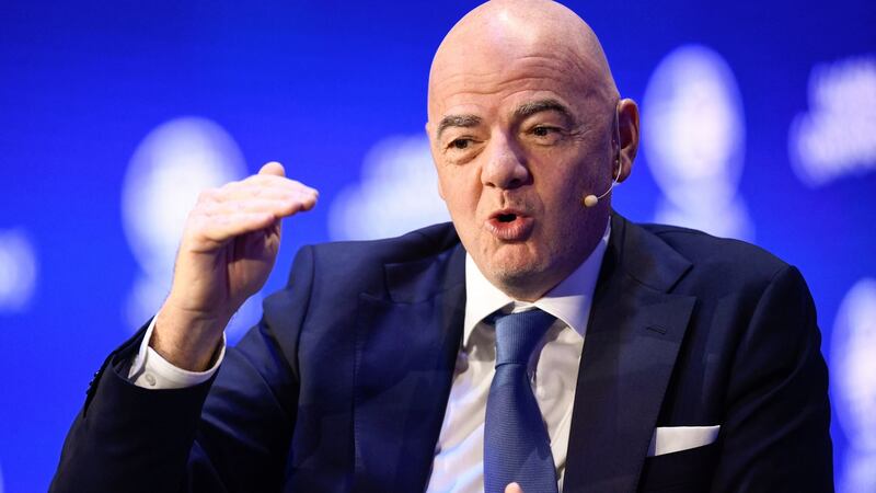 Gianni Infantino  last month announced he would run for a third term as president of Fifa. Photograph: Patrick T Fallon/AFP via Getty Images