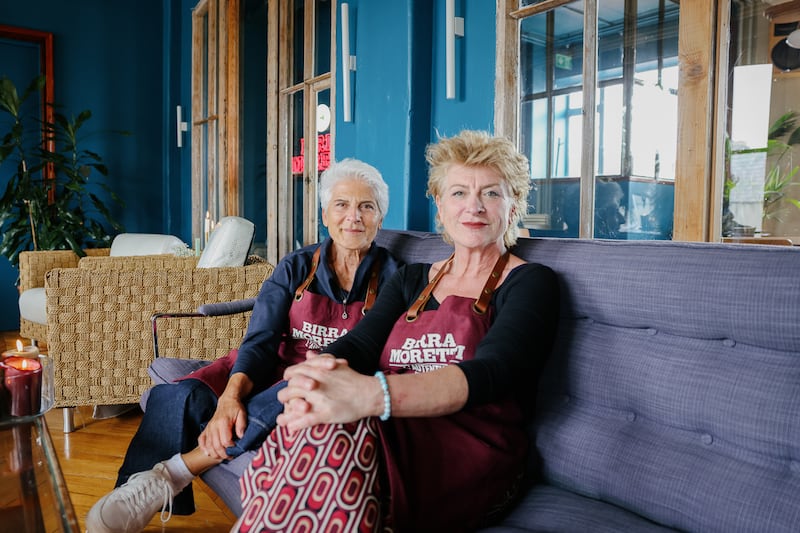 Monica (right) and Daniela Venturi in Drury Buildings, Dublin 1. The sisters, who run one of Bologna’s most successful pasta shops, have strong feelings on how it should be made and eaten. Photograph: Dan Dennison